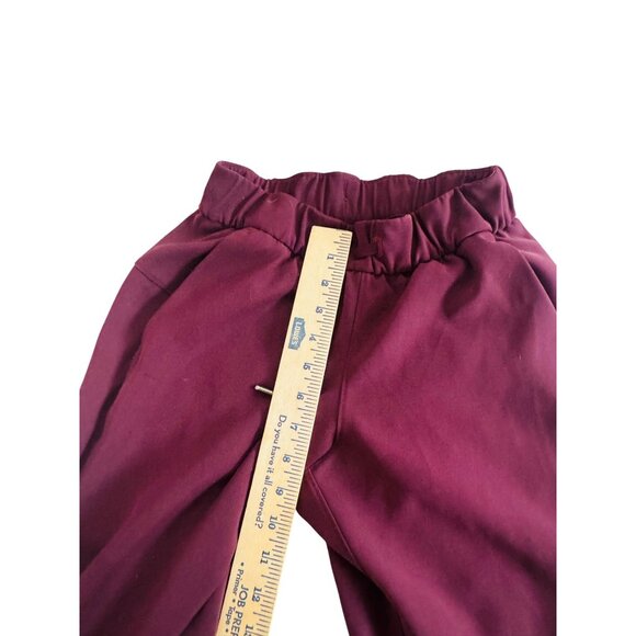 Lululemon Womens Burgundy Joggers Size 2 With Drawstring Waist & Ribbed Cuffs - Picture 7 of 9